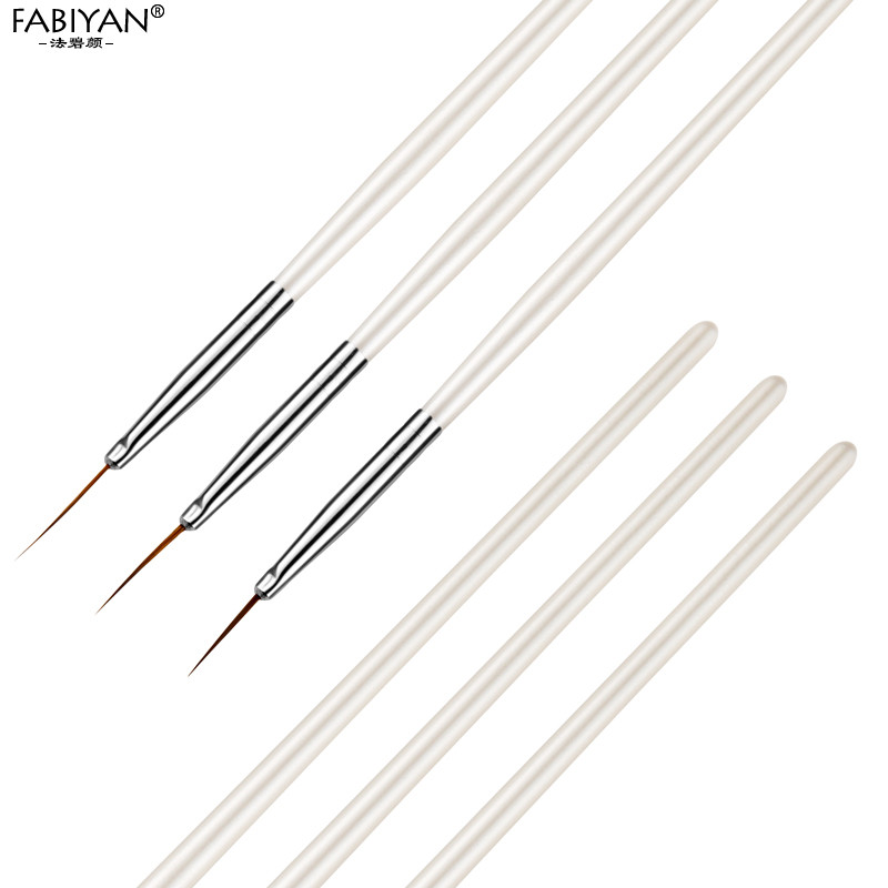 3 τμχ Ροζ σειράς με κουκκίδες Επίπεδη ζωγραφική με κρύσταλλο σκάλισμα με UV Gel Nail Art Ακρυλικό βερνίκι Σετ εργαλείων μανικιούρ με στυλό