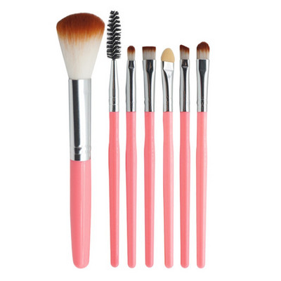 Lenoyn New Portable Case Makeup Brush Fiber Hair Shadow Brush Mesh Red Makeup Tool Seven Set Brush