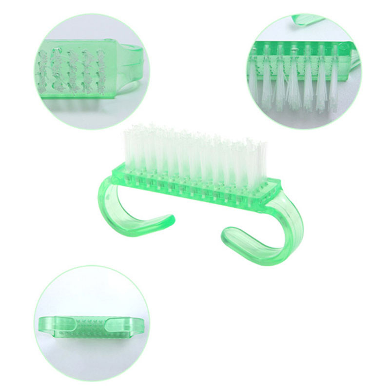 1tk Nail Art Dust Clean Pintsel Plastikust küünte puhastamine Maniküür Küünte tolmuhari Pediküüri tööriista pulber Eemalda küünehari küünte ilu