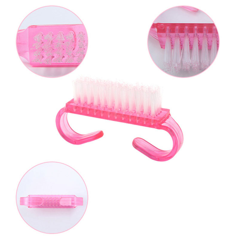 1tk Nail Art Dust Clean Pintsel Plastikust küünte puhastamine Maniküür Küünte tolmuhari Pediküüri tööriista pulber Eemalda küünehari küünte ilu