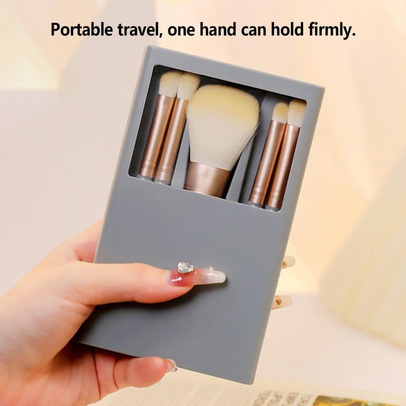 5 tk/komplekti meigipintsel Pehmete harjastega Mini Beauty Tool peitekreem lauvärv Make Up Brush Kit Lauvärvipintsel Reisi kasutamine