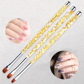 3 τεμ Acrylic UV Gel Extension Builder Nail Painting Στυλό Πινέλα σχεδίασης Σετ Πέταλο Λουλούδι Ζωγραφική Πινέλο Σχεδίου Εργαλεία μανικιούρ