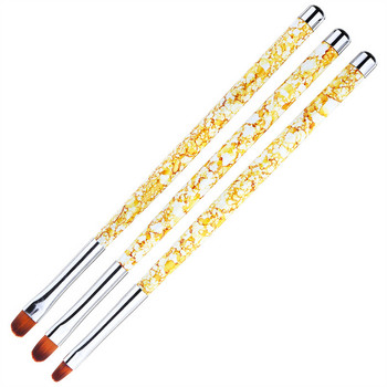 3 τεμ Acrylic UV Gel Extension Builder Nail Painting Στυλό Πινέλα σχεδίασης Σετ Πέταλο Λουλούδι Ζωγραφική Πινέλο Σχεδίου Εργαλεία μανικιούρ