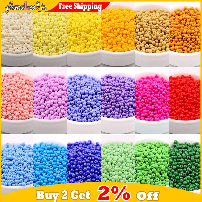 2/3/4mm margele de sticlă rotunde, opace, rezistente la uzură, 11/0 8/0 6/0, mărgele de semințe distanțiere uniforme pentru fabricarea de bijuterii DIY, material de cusut