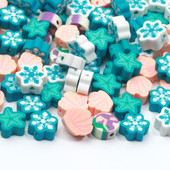 Savist vahehelmed kaelakeed käevõru 20/50 tk 9-11 mm mereorganismi kujuga polümeerist savihelmed ehete valmistamiseks isetegemise tarvikud