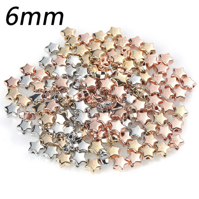 100/200/300 tk 4/5/6 mm tähe ümmargused CCB helmed kuldse hõbeda värvi lahtised vahehelmed ehete jaoks. Leidke ise ise tarvikud