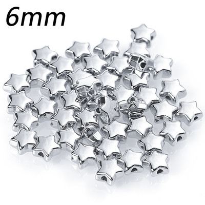 100/200/300 tk 4/5/6 mm tähe ümmargused CCB helmed kuldse hõbeda värvi lahtised vahehelmed ehete jaoks. Leidke ise ise tarvikud