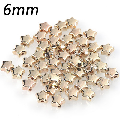 100/200/300 tk 4/5/6 mm tähe ümmargused CCB helmed kuldse hõbeda värvi lahtised vahehelmed ehete jaoks. Leidke ise ise tarvikud