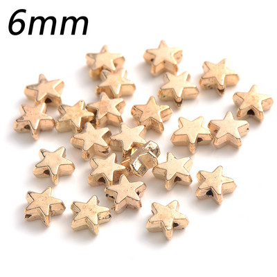 100/200/300 tk 4/5/6 mm tähe ümmargused CCB helmed kuldse hõbeda värvi lahtised vahehelmed ehete jaoks. Leidke ise ise tarvikud