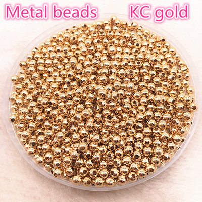 Ékszerleletek barkácsolás 100db 4mm-es fémgyöngyök sima golyós távtartó gyöngyök ékszerkészítéshez