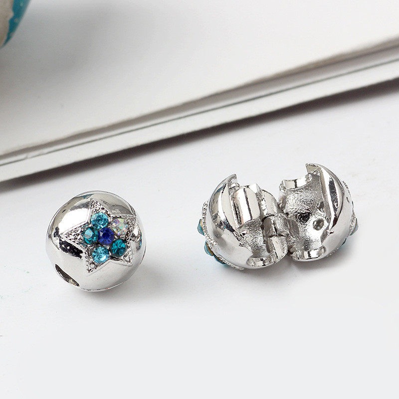 Klassikaline originaal sulamist helmes sinine CZ särav täht, rippuv võluklamber, kork sobib Pandora käevõru käevõru DIY naiste ehted