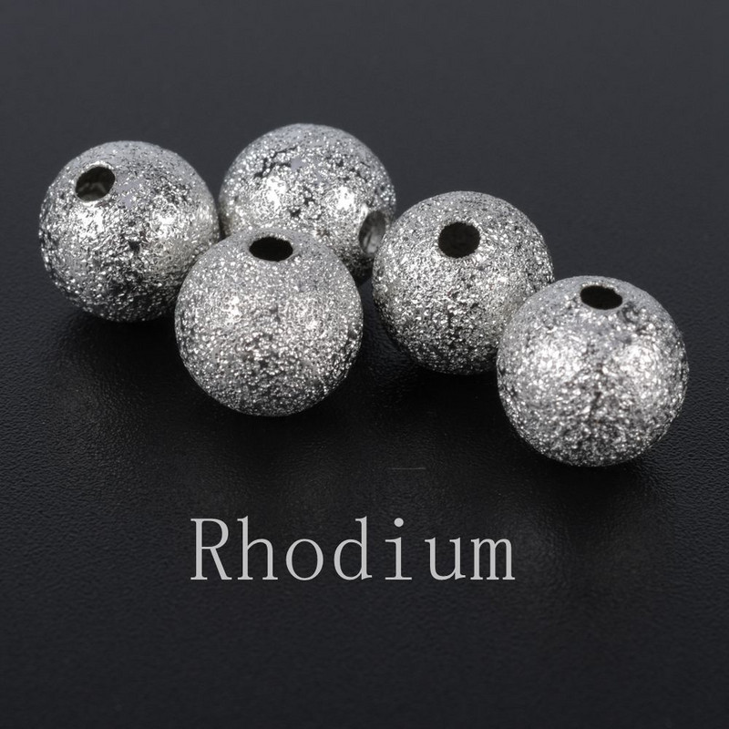 20-100 kom/lot bakrene mat perle s rupom DIY dodaci za nakit Zalihe labavih razmaknica perli za izradu nakita