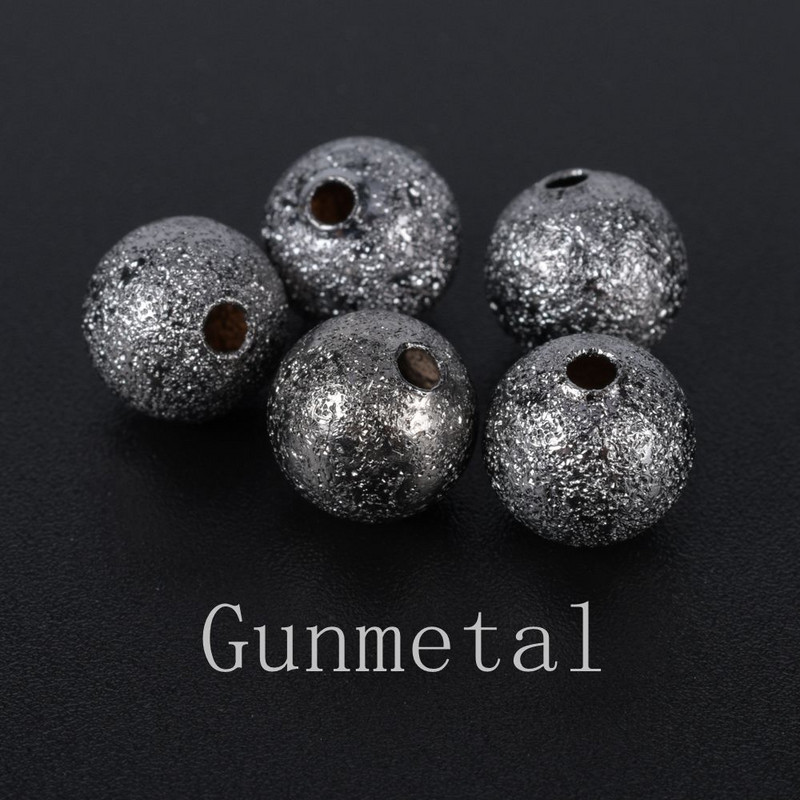 20-100 kom/lot bakrene mat perle s rupom DIY dodaci za nakit Zalihe labavih razmaknica perli za izradu nakita