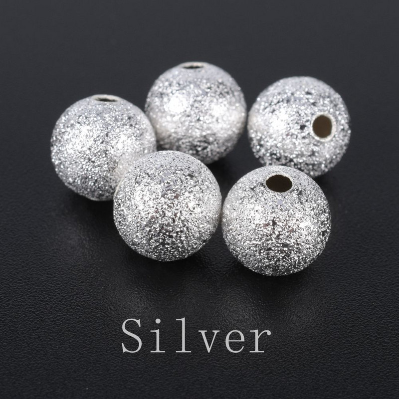 20-100 kom/lot bakrene mat perle s rupom DIY dodaci za nakit Zalihe labavih razmaknica perli za izradu nakita