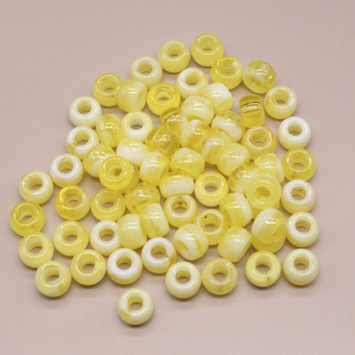 6x9 mm didelės skylės akrilo karoliukai plaukų karoliukai laisvi tarpiniai karoliukai papuošalams gaminti „pasidaryk pats“ papuošalų priedai