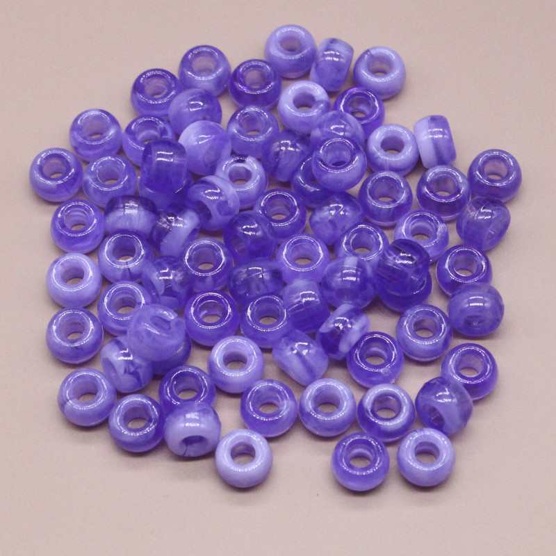 6x9 mm didelės skylės akrilo karoliukai plaukų karoliukai laisvi tarpiniai karoliukai papuošalams gaminti „pasidaryk pats“ papuošalų priedai