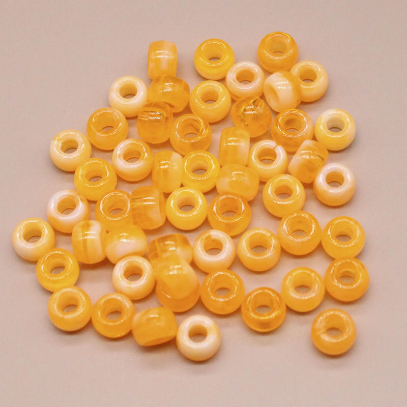 6x9 mm didelės skylės akrilo karoliukai plaukų karoliukai laisvi tarpiniai karoliukai papuošalams gaminti „pasidaryk pats“ papuošalų priedai