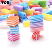 iYOE 50 tk kommid akrüülvaigust triibulised helmed lahtised vahehelmed ehete valmistamiseks käevõru kaelakee meisterdamine lastele ehtetarbed