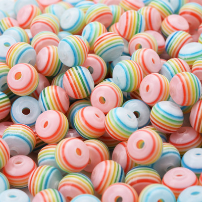 iYOE 50 tk kommid akrüülvaigust triibulised helmed lahtised vahehelmed ehete valmistamiseks käevõru kaelakee meisterdamine lastele ehtetarbed