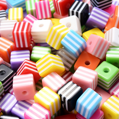 iYOE 50 tk kommid akrüülvaigust triibulised helmed lahtised vahehelmed ehete valmistamiseks käevõru kaelakee meisterdamine lastele ehtetarbed