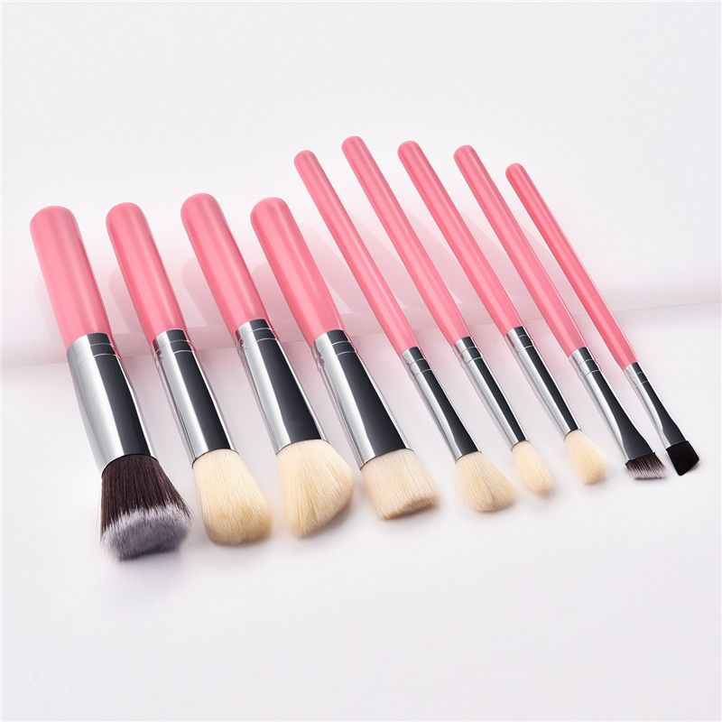 9 τμχ/σετ Πινέλα Μακιγιάζ Σετ Βούρτσα Μακιγιάζ Συνθετικών Μαλλιών Essential Kit Επαγγελματικό Mini Kit Βούρτσες Μακιγιάζ Κορυφαίας Ποιότητας