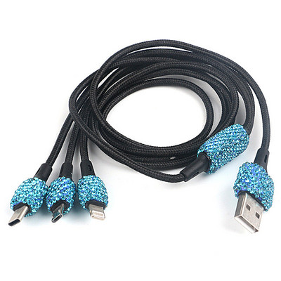 Νέος φορτιστής αυτοκινήτου Bling USB 5V 2.1A Γρήγορος προσαρμογέας διπλής θύρας Ροζ διακόσμηση αυτοκινήτου Διαμαντένια αξεσουάρ αυτοκινήτου Εσωτερικό για γυναίκα
