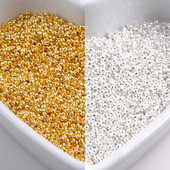 Setting Beads Sale 1000Pcs Χρυσό ασήμι επιμεταλλωμένο Round Spacer Loose Charms χάντρες 1,5 mm για τρύπα κατασκευής κοσμημάτων 1,5 mm YKL0378