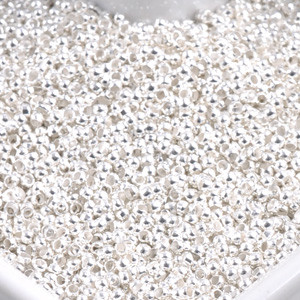 Setting Beads Sale 1000Pcs Χρυσό ασήμι επιμεταλλωμένο Round Spacer Loose Charms χάντρες 1,5 mm για τρύπα κατασκευής κοσμημάτων 1,5 mm YKL0378