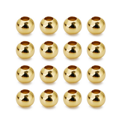 50 tk roostevabast terasest suure auguga helmed 3 4 5 6 mm kullavärvi lahtised ümmargused vahehelmed meisterdamiseks kaelakee käevõru ehete valmistamiseks