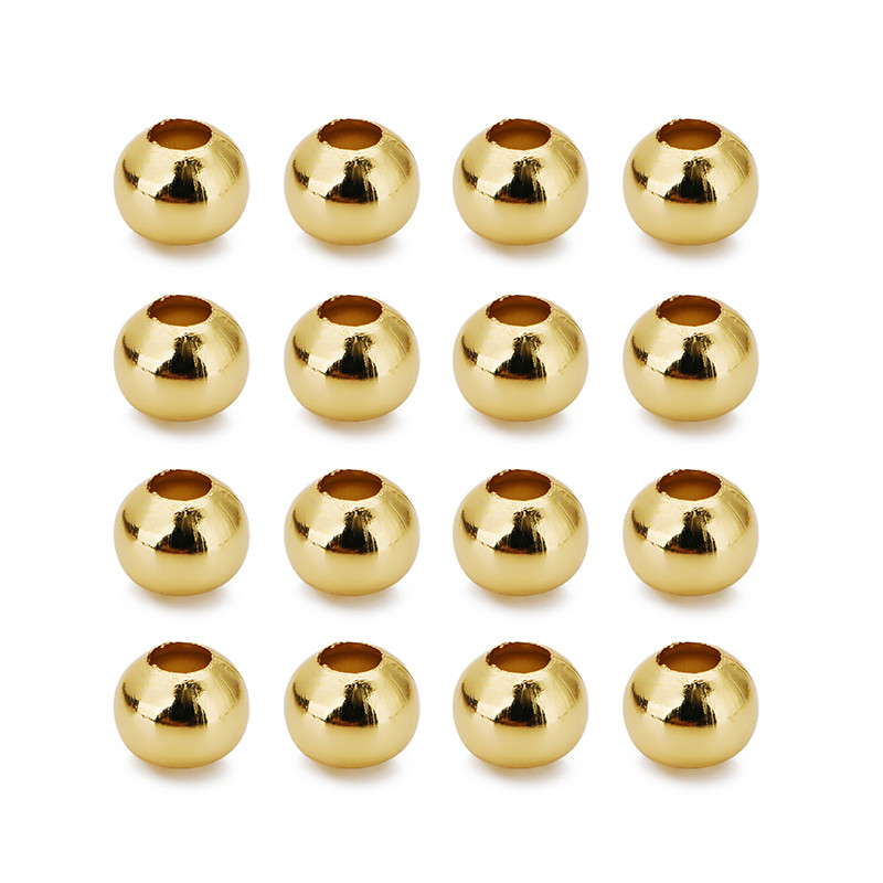 50 tk roostevabast terasest suure auguga helmed 3 4 5 6 mm kullavärvi lahtised ümmargused vahehelmed meisterdamiseks kaelakee käevõru ehete valmistamiseks