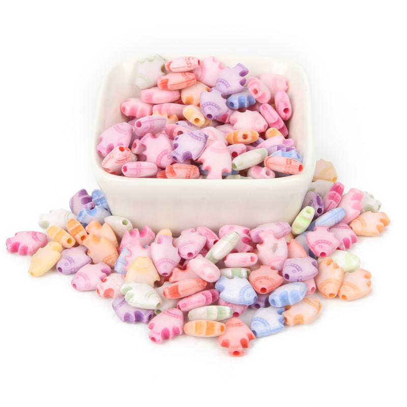 100 tk/partii segatud kalakujulised akrüülhelmed võluvad lahtised vahehelmed ehete tegemiseks ise näputöö käevõru tarvikud