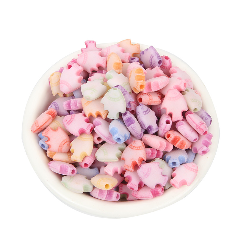 100 tk/partii segatud kalakujulised akrüülhelmed võluvad lahtised vahehelmed ehete tegemiseks ise näputöö käevõru tarvikud