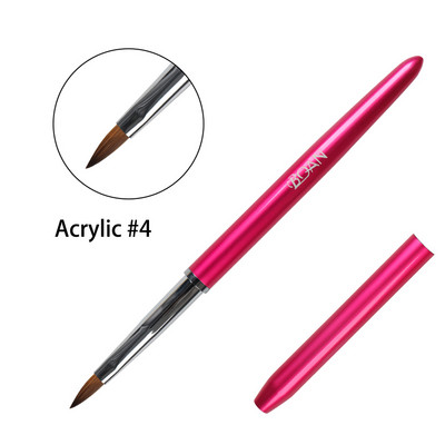 Rose Gold Acrylic Nail Brush 3D Pure Handmade Nail Brushes for Acrylic Application Professional Nylon Nail Art Brush Brush