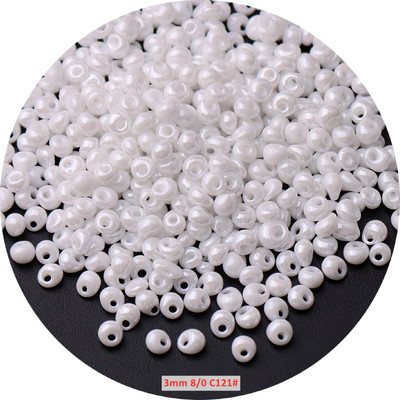 3 mm 4 mm baltos serijos nuleidžiami stiklo sėklų karoliukai su šoninėmis skylutėmis permatomi tarpikliai stiklo karoliukai, skirti „pasidaryk pats“ papuošalams gaminti vestuvių amatams