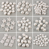 White Star Love Heart Beads Imitation Pearls Μπαρόκ ακρυλικές χάντρες για κοσμήματα Κατασκευάζοντας Loose Spacer Beads Βραχιόλι κολιέ DIY