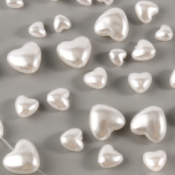 White Star Love Heart Beads Imitation Pearls Μπαρόκ ακρυλικές χάντρες για κοσμήματα Κατασκευάζοντας Loose Spacer Beads Βραχιόλι κολιέ DIY