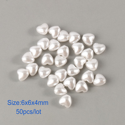 White Star Love Heart Beads Imitation Pearls Μπαρόκ ακρυλικές χάντρες για κοσμήματα Κατασκευάζοντας Loose Spacer Beads Βραχιόλι κολιέ DIY