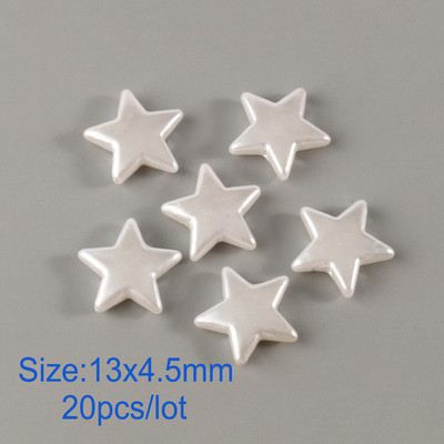 White Star Love Heart Beads Imitation Pearls Μπαρόκ ακρυλικές χάντρες για κοσμήματα Κατασκευάζοντας Loose Spacer Beads Βραχιόλι κολιέ DIY