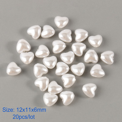 White Star Love Heart Beads Imitation Pearls Μπαρόκ ακρυλικές χάντρες για κοσμήματα Κατασκευάζοντας Loose Spacer Beads Βραχιόλι κολιέ DIY