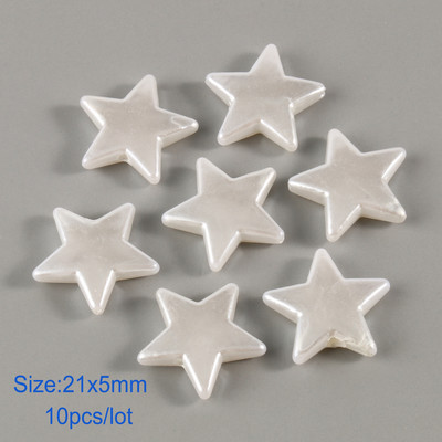 White Star Love Heart Beads Imitation Pearls Μπαρόκ ακρυλικές χάντρες για κοσμήματα Κατασκευάζοντας Loose Spacer Beads Βραχιόλι κολιέ DIY
