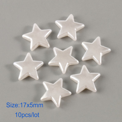 White Star Love Heart Beads Imitation Pearls Μπαρόκ ακρυλικές χάντρες για κοσμήματα Κατασκευάζοντας Loose Spacer Beads Βραχιόλι κολιέ DIY
