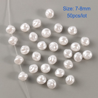White Star Love Heart Beads Imitation Pearls Μπαρόκ ακρυλικές χάντρες για κοσμήματα Κατασκευάζοντας Loose Spacer Beads Βραχιόλι κολιέ DIY