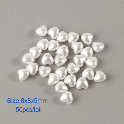 White Star Love Heart Beads Imitation Pearls Μπαρόκ ακρυλικές χάντρες για κοσμήματα Κατασκευάζοντας Loose Spacer Beads Βραχιόλι κολιέ DIY