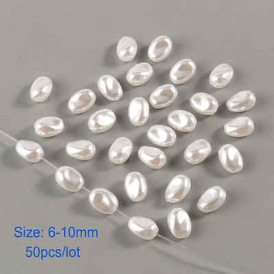 White Star Love Heart Beads Imitation Pearls Μπαρόκ ακρυλικές χάντρες για κοσμήματα Κατασκευάζοντας Loose Spacer Beads Βραχιόλι κολιέ DIY