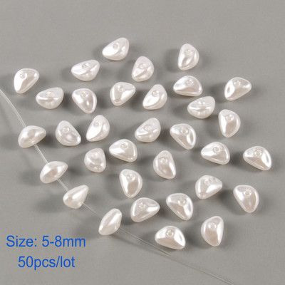 White Star Love Heart Beads Imitation Pearls Μπαρόκ ακρυλικές χάντρες για κοσμήματα Κατασκευάζοντας Loose Spacer Beads Βραχιόλι κολιέ DIY