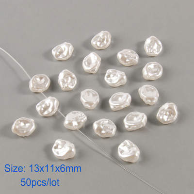 White Star Love Heart Beads Imitation Pearls Μπαρόκ ακρυλικές χάντρες για κοσμήματα Κατασκευάζοντας Loose Spacer Beads Βραχιόλι κολιέ DIY