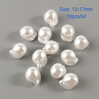 White Star Love Heart Beads Imitation Pearls Μπαρόκ ακρυλικές χάντρες για κοσμήματα Κατασκευάζοντας Loose Spacer Beads Βραχιόλι κολιέ DIY