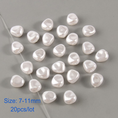 White Star Love Heart Beads Imitation Pearls Μπαρόκ ακρυλικές χάντρες για κοσμήματα Κατασκευάζοντας Loose Spacer Beads Βραχιόλι κολιέ DIY