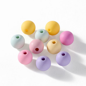 6/8/10 χιλιοστά Macaron Color Matte ακρυλικές χάντρες Round Spacer Loose Beads for Jewelry Making DIY Βραχιόλια Χειροτεχνίας Αξεσουάρ