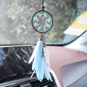 Mini Dream Catcher Κρεμαστό Car Wind Chimes Feather Διακόσμηση σπιτιού Διακόσμηση τοίχου Χειροποίητα δώρα Dreamcatcher